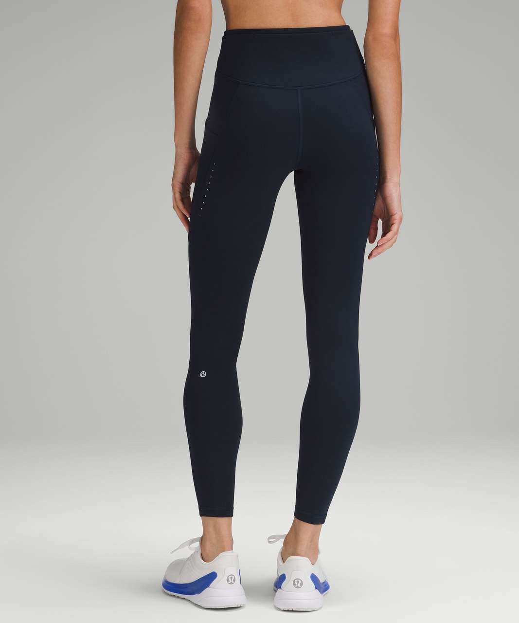 Lululemon Fast and Free High-Rise Fleece Tight 28 *Pockets - True Navy -  lulu fanatics