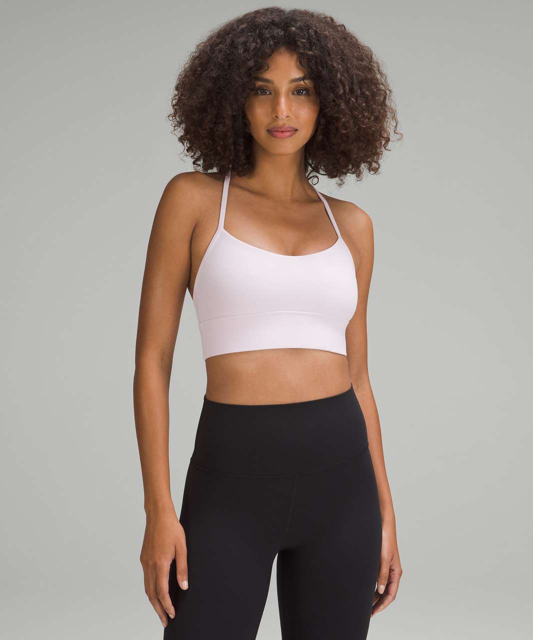 Lululemon Flow Y Nulu Longline Bra *Light Support, A–C Cups - Meadowsweet  Pink - lulu fanatics