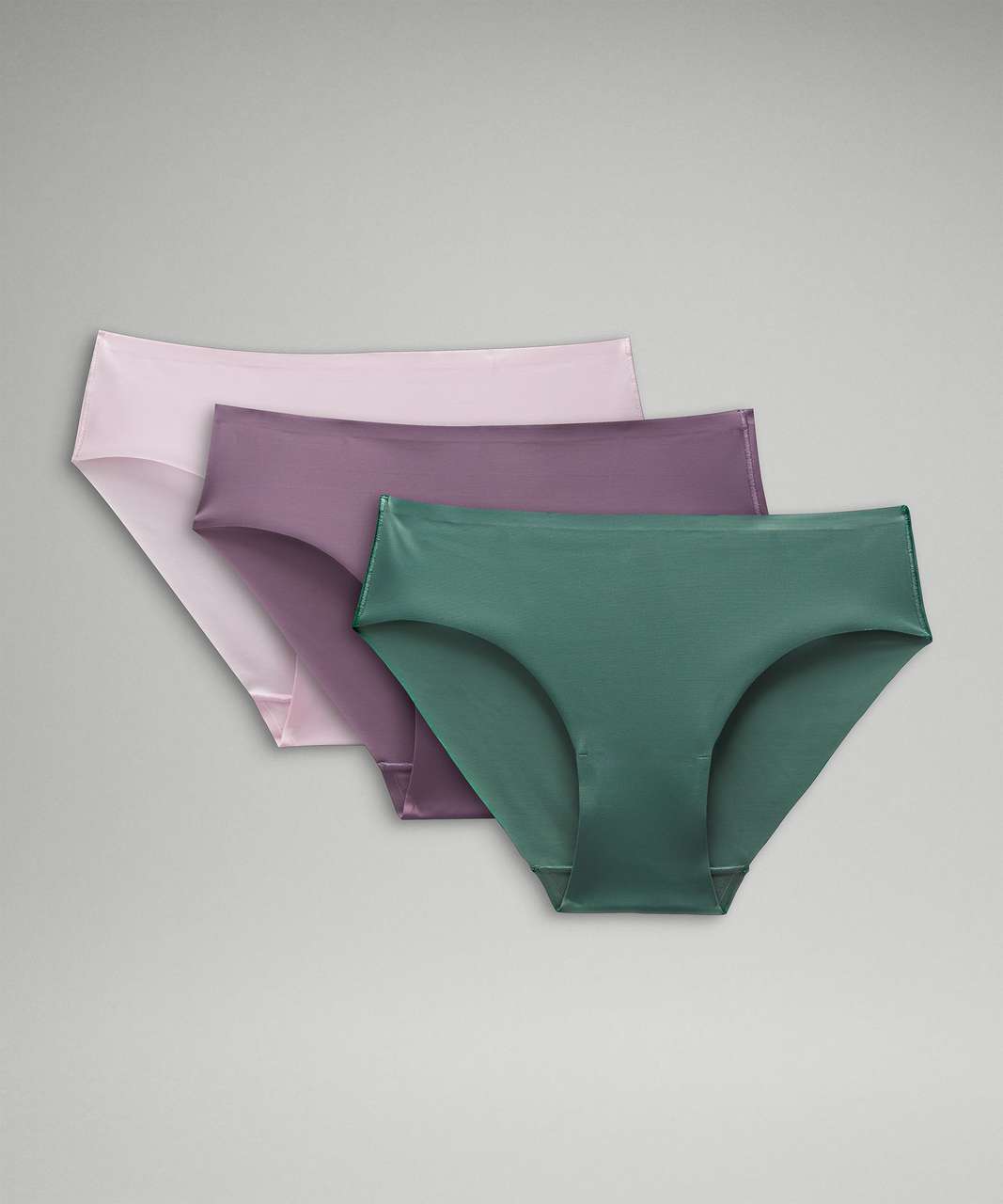 Lululemon UnderEase Mid-Rise Thong Underwear Performance Lace *3 Pack -  Black / Lace / Pink Peony / Lace / Mulled Wine / Lace - lulu fanatics