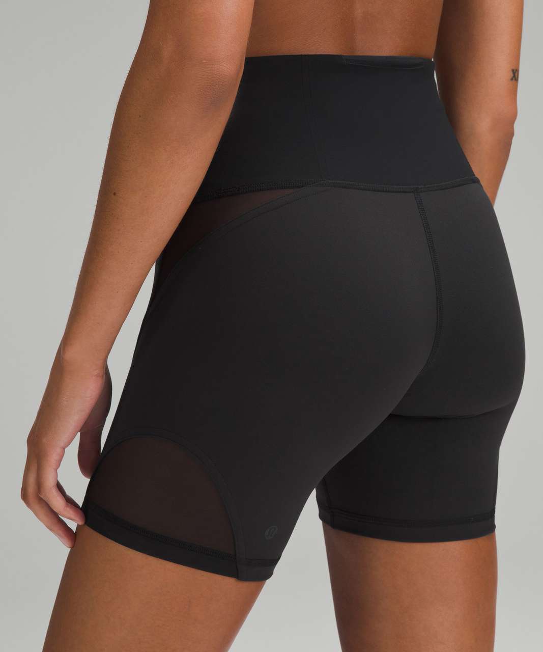 lululemon Wunder Train Mesh Panel 6 High Rise Shorts-Black