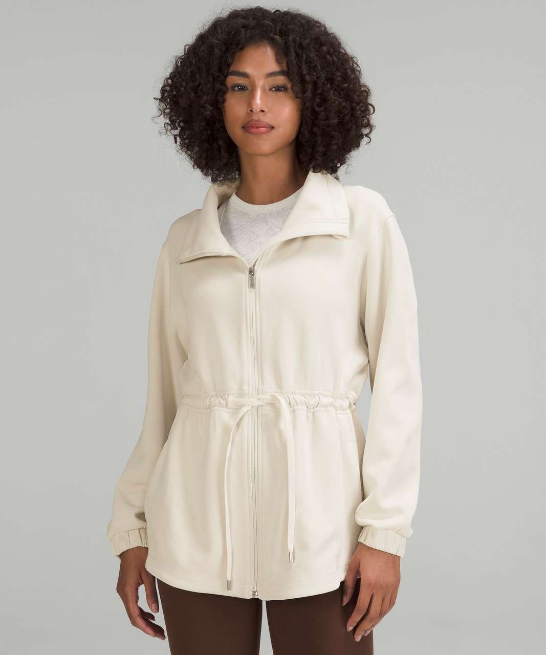 Lululemon Softstreme Cinch-Waist Jacket - White Opal