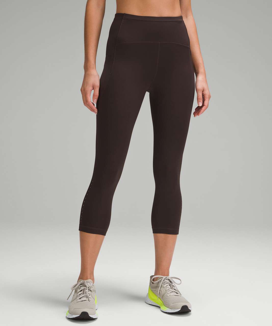 Lululemon Swift Speed High-Rise Crop 21 - Espresso - lulu fanatics