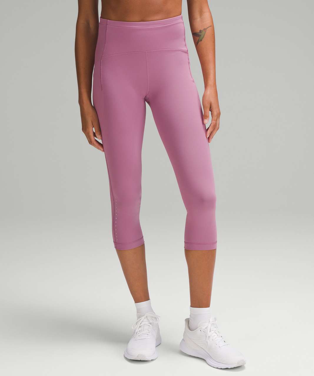 Lululemon Swift Speed High-Rise Crop 21 - Velvet Dust - lulu fanatics