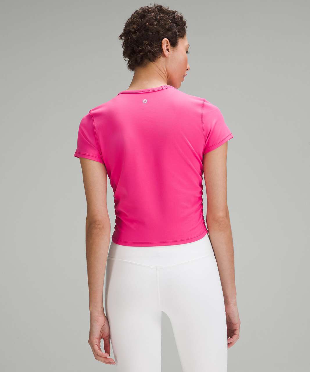 Lululemon Nulu Cropped Slim Yoga Short Sleeve - Pink Mist - lulu