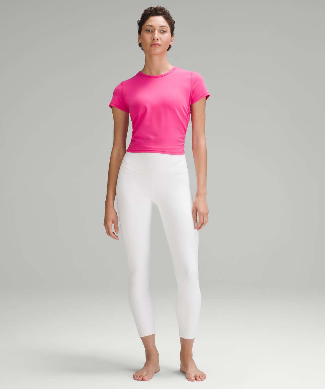 Lululemon BNWT Nulu Cropped Slim Yoga Short Sleeve - Pink Mist size 6,  Women's Fashion, Activewear on Carousell