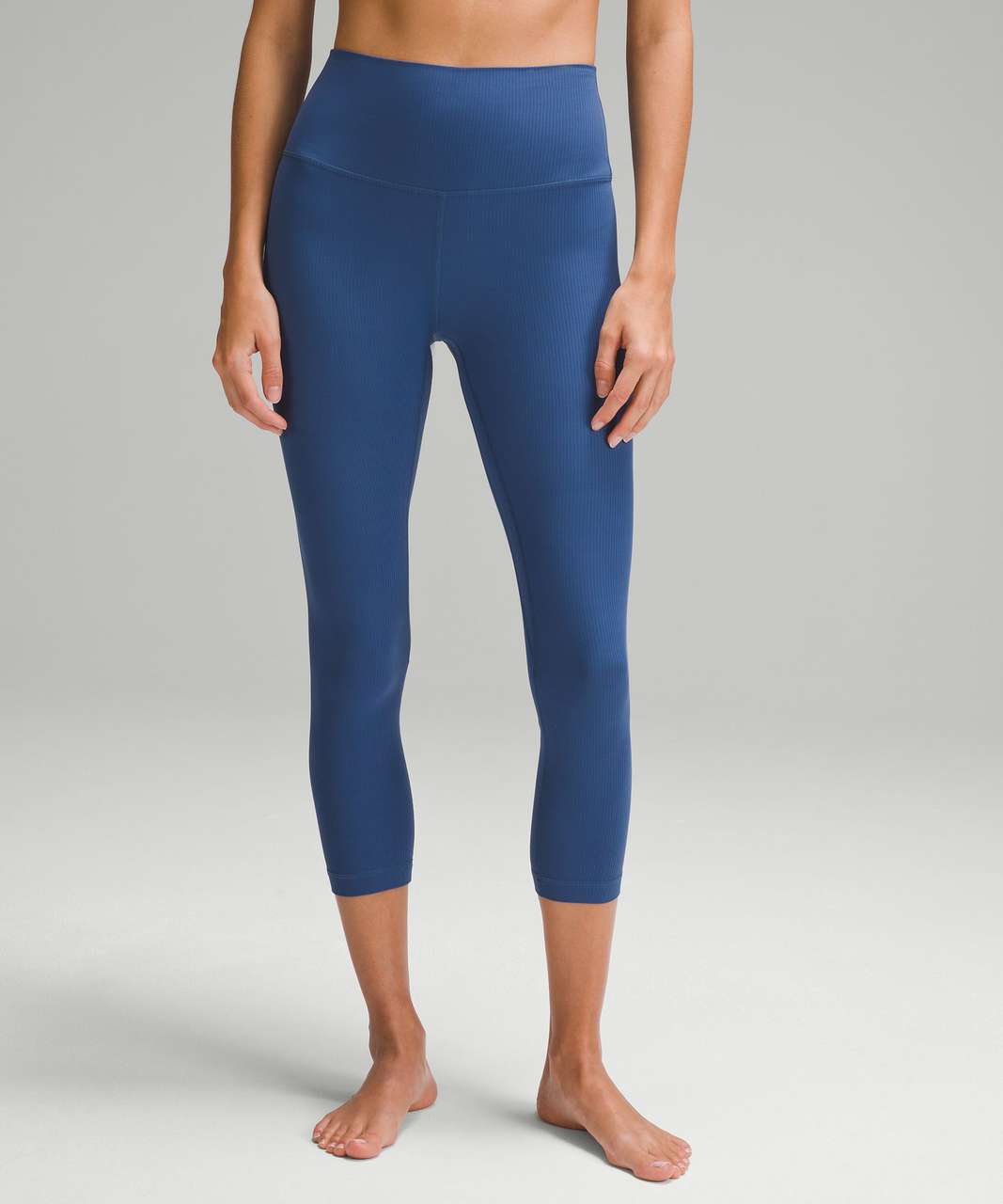 NWT Lululemon Align (pocket) HR Crop Leggings, 23 Blue, Size 14