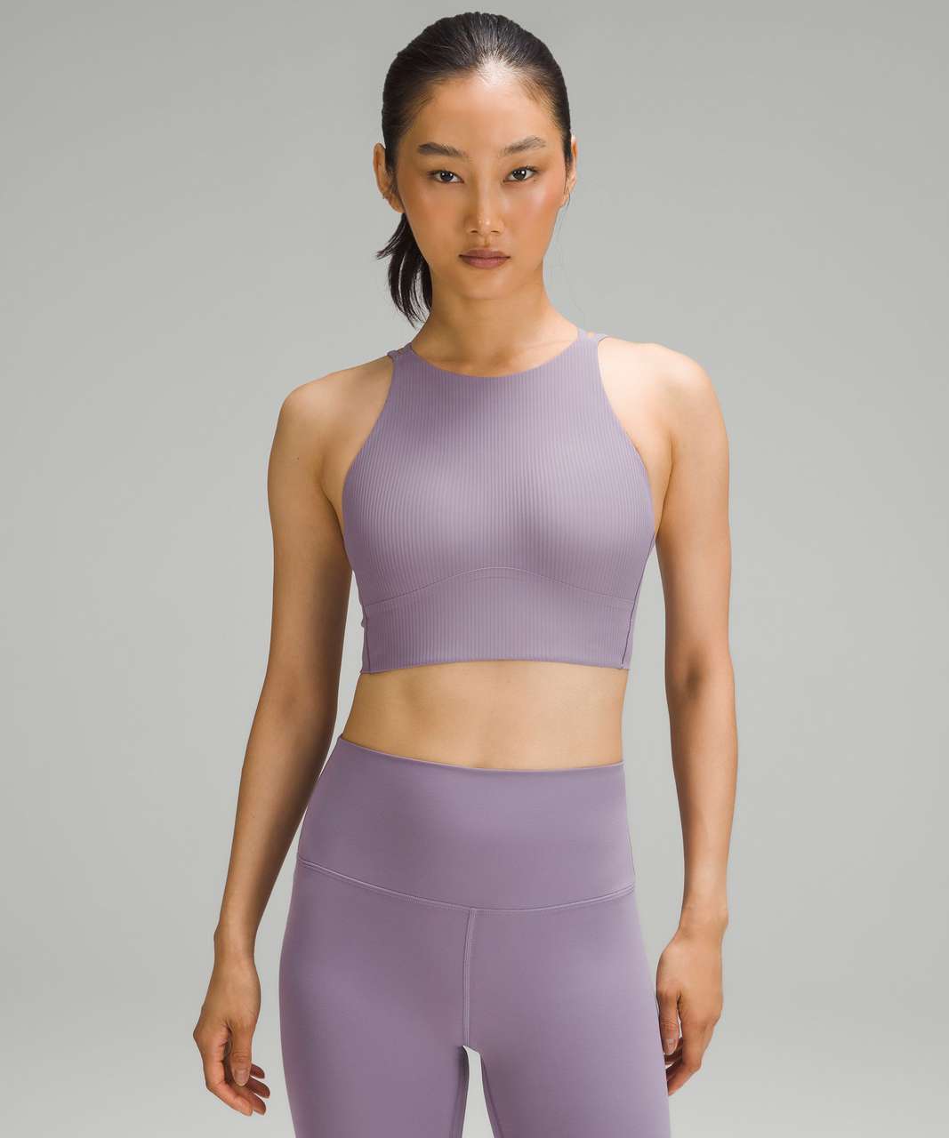 Like a Cloud High-Neck Longline Ribbed Bra *Light Support, B/C Cup