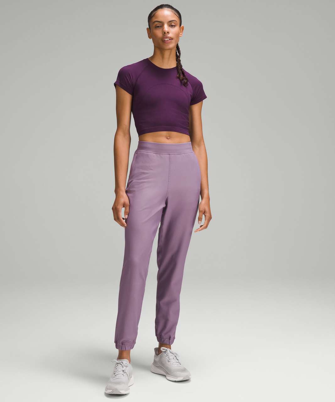 Lululemon Swiftly Tech Cropped Short-Sleeve Shirt 2.0 - Dramatic Magenta /  Dramatic Magenta - lulu fanatics