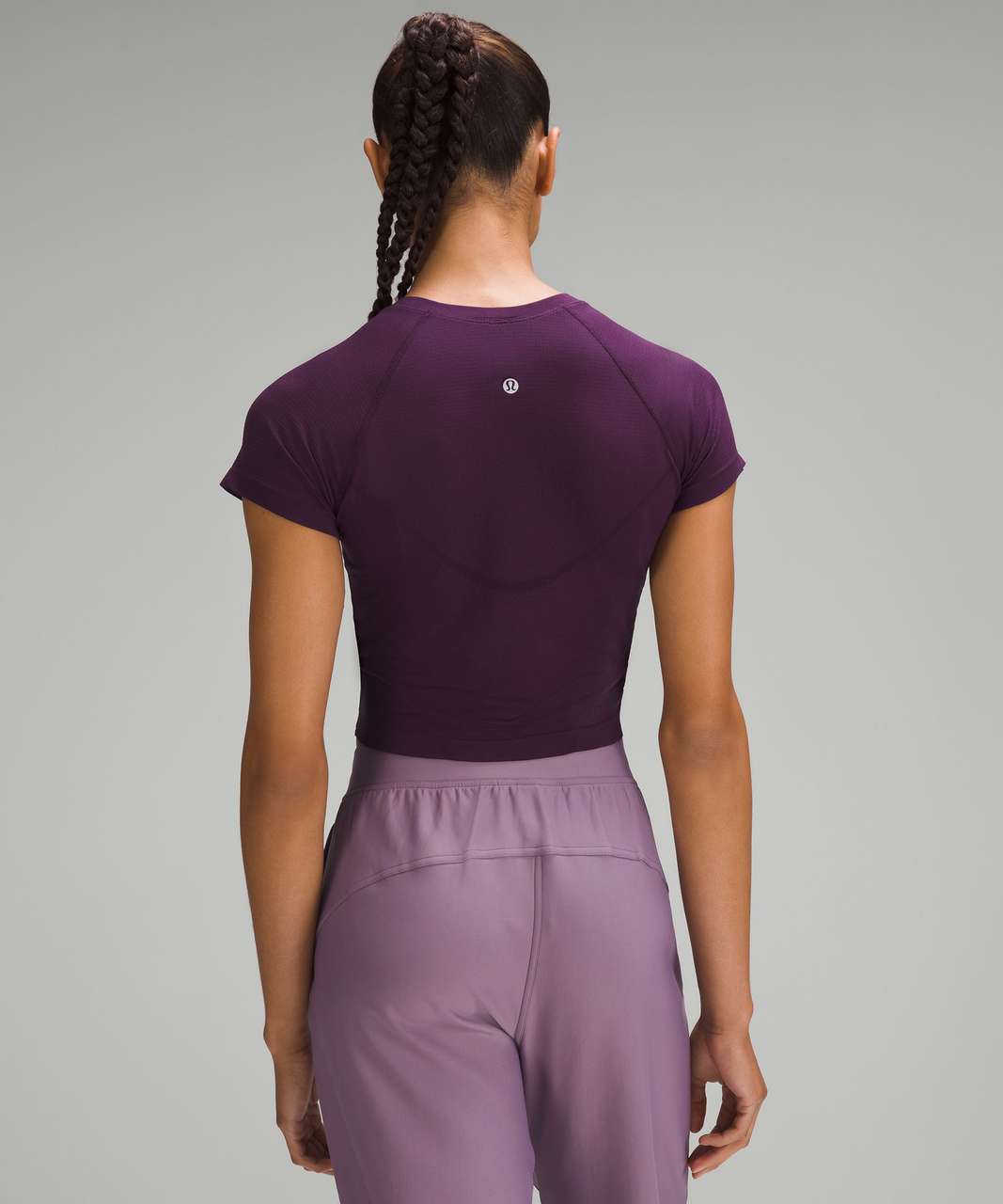 Lululemon Swiftly Tech Cropped Short-Sleeve Shirt 2.0 - Dramatic Magenta /  Dramatic Magenta - lulu fanatics