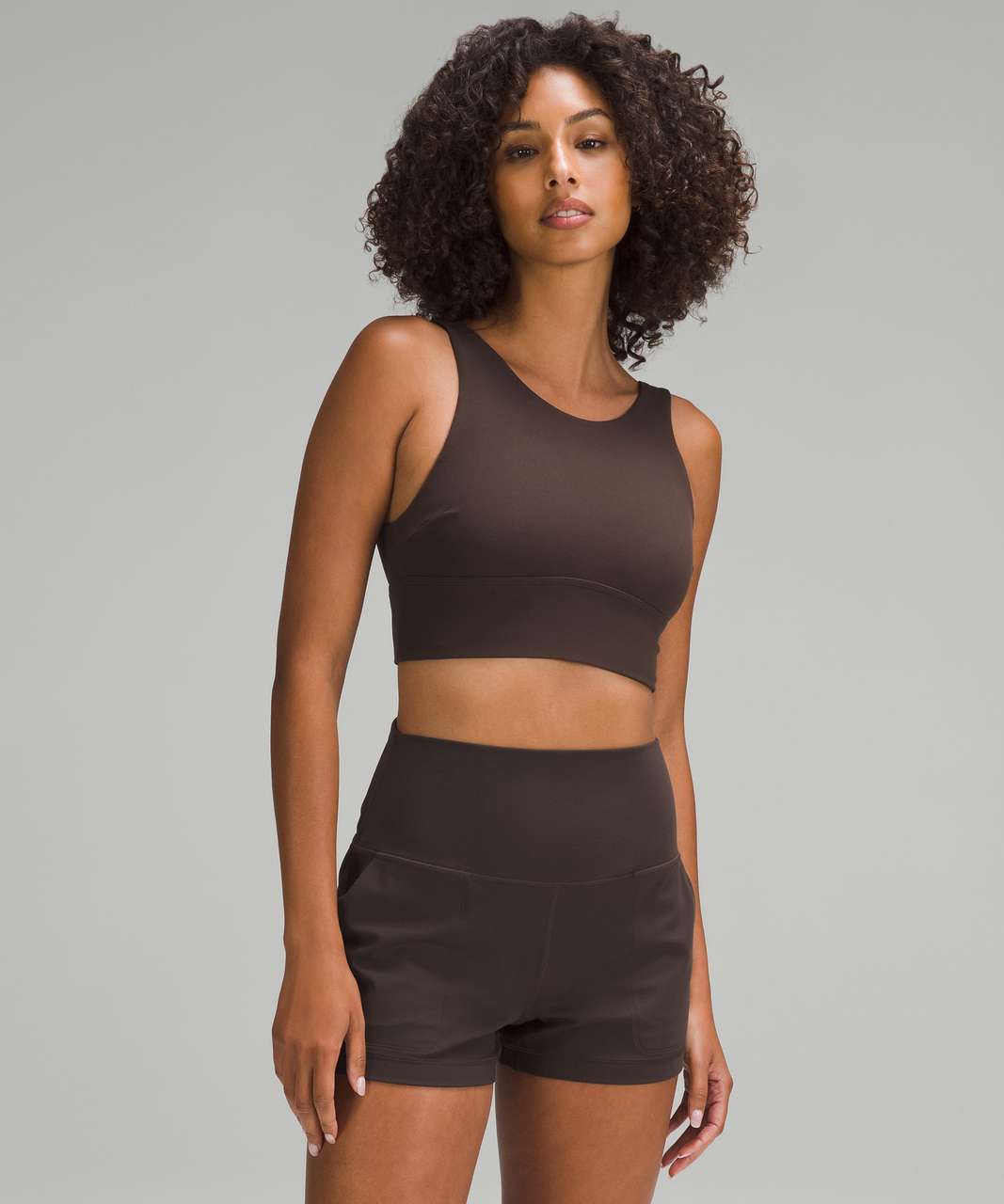 Lululemon Ribbed Nulu High-Neck Yoga Bra *Light Support, B/C Cup - Roasted  Brown - lulu fanatics