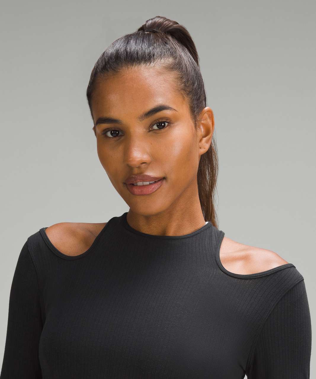 Lululemon Shoulder Cut-Out Yoga Long-Sleeve Shirt - Black