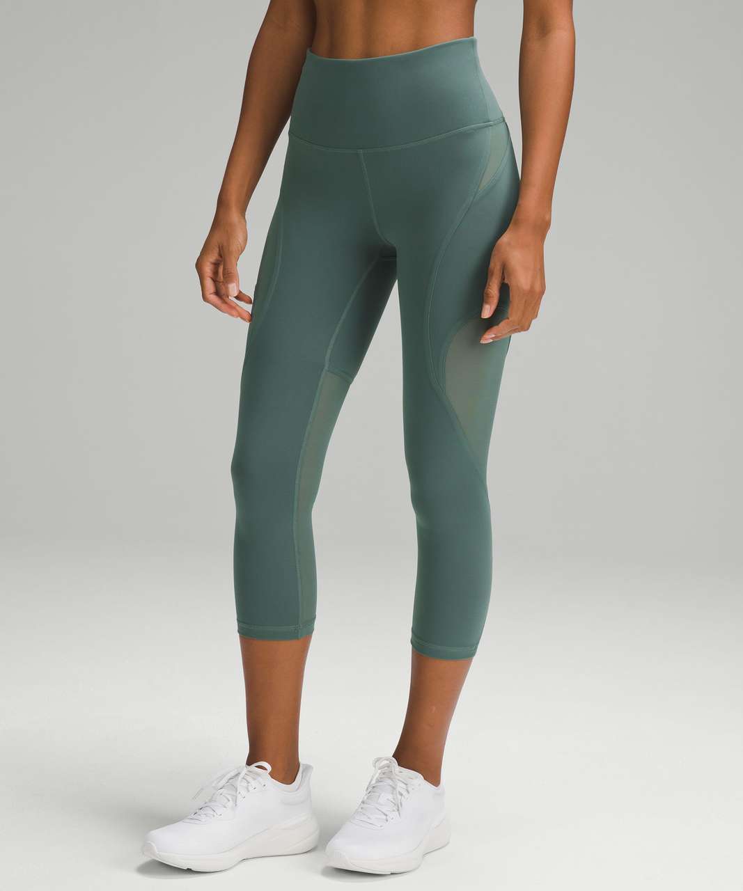 Lululemon Wunder Train HR Crop 23 Size 8 - Olive Green