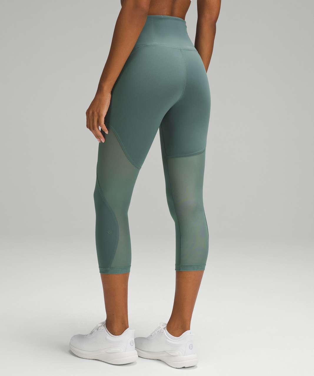 Lululemon Wunder Train High-Rise Crop 23 - Army Green - lulu fanatics