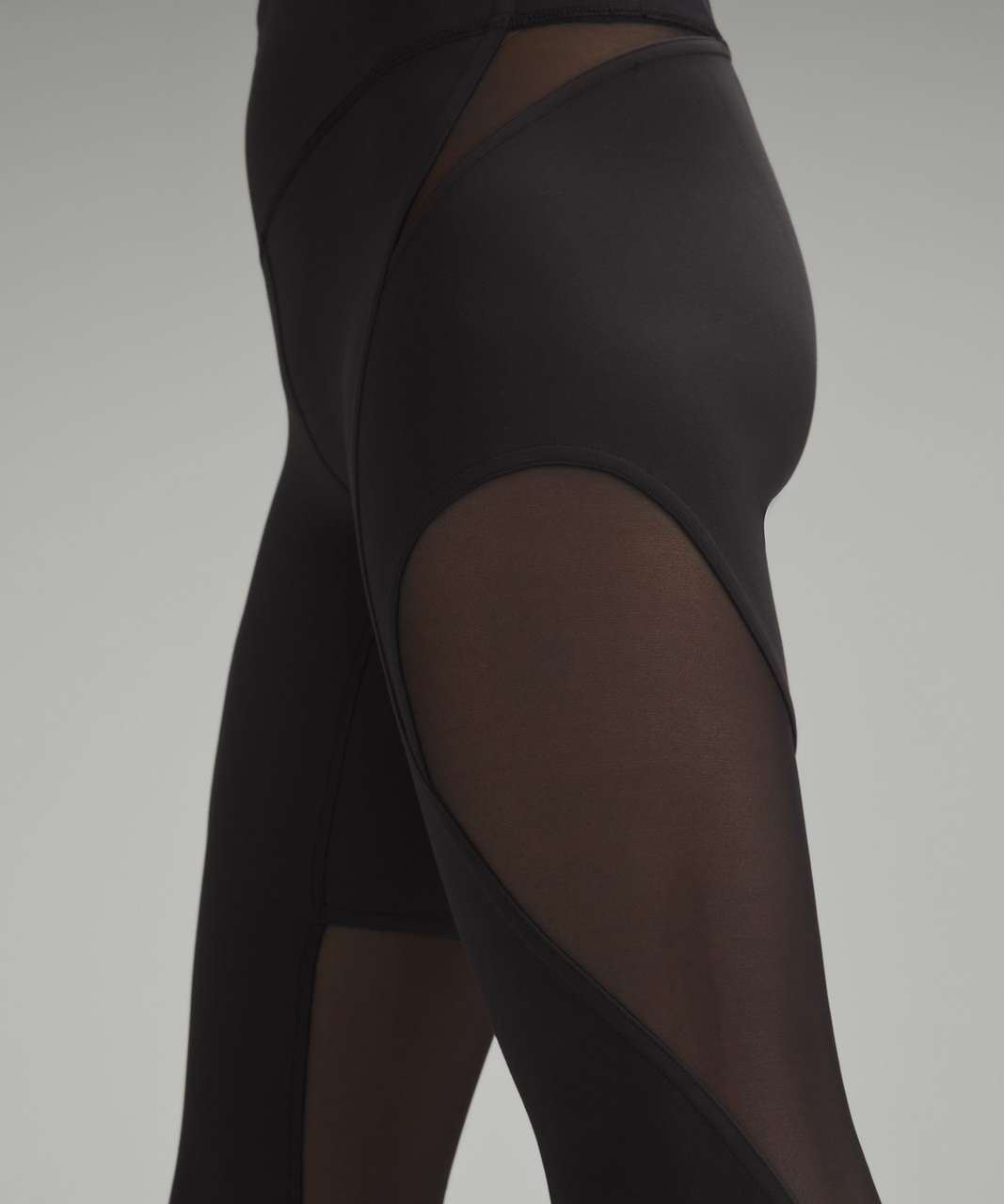 Lululemon Wunder Train Mesh Panel High-Rise Crop 21" - Black