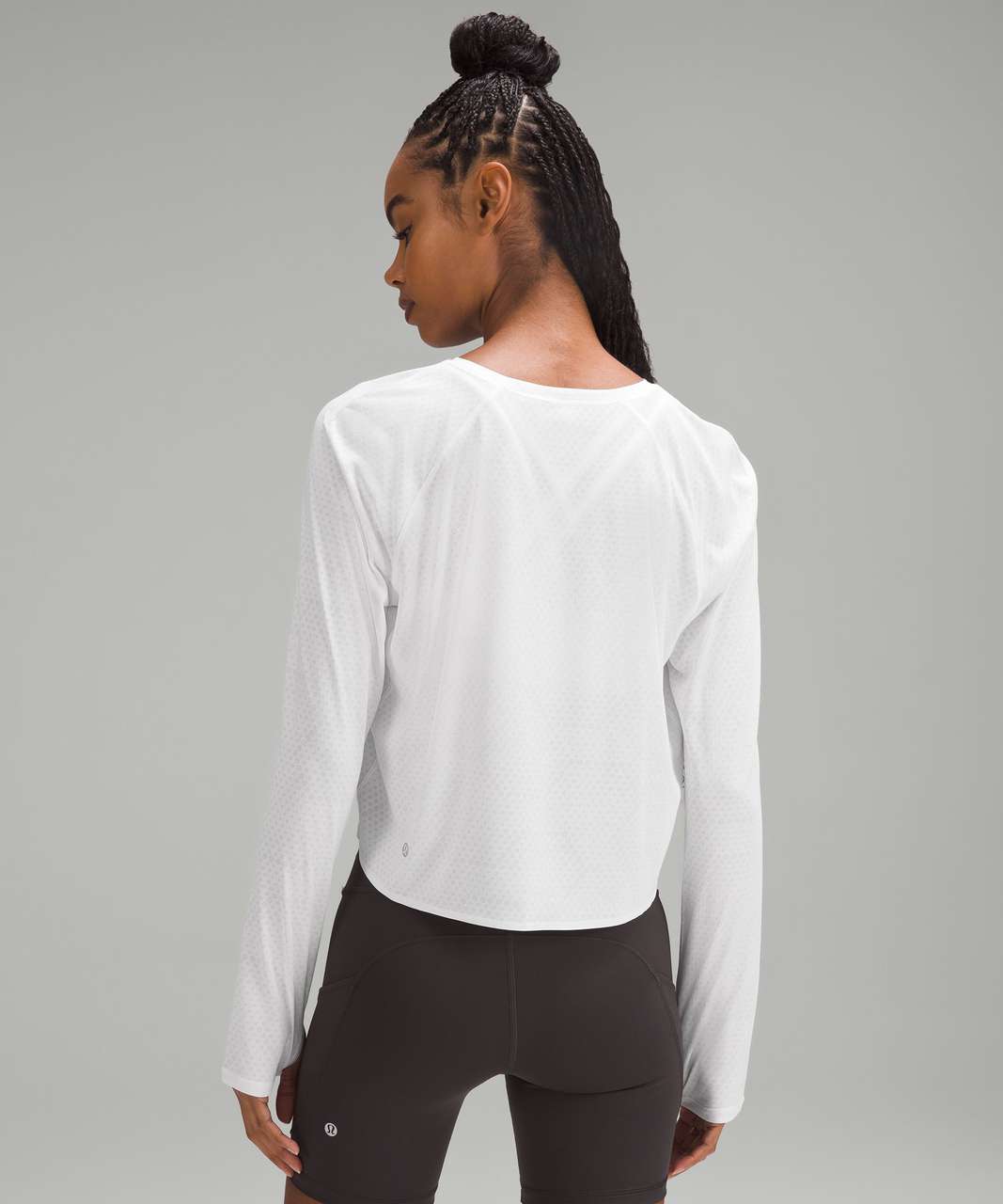 Lululemon Fast and Free Race Length Long-Sleeve Shirt - White