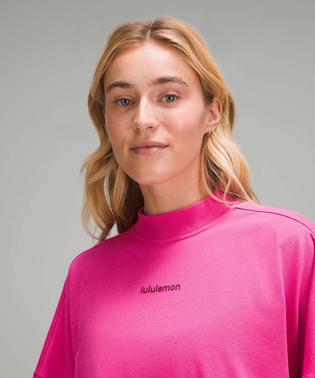 Lululemon Heavyweight Cotton Cropped 3/4 Sleeve Shirt - Sonic Pink