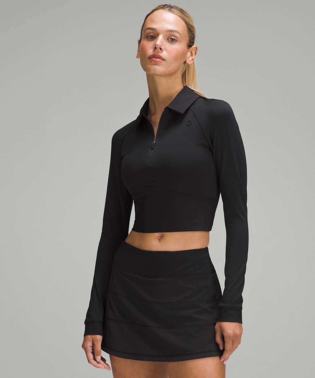 Lululemon Half-Zip Long-Sleeve Polo Shirt - Black