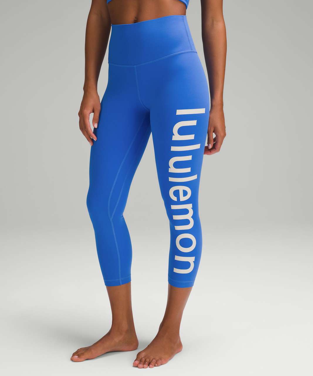 Lululemon Align Ribbed High-Rise Crop 23 - Pitch Blue - lulu fanatics