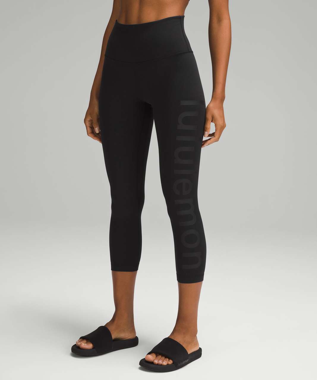 Lululemon Align High-Rise Crop 23 - Polka Squat Emboss Black