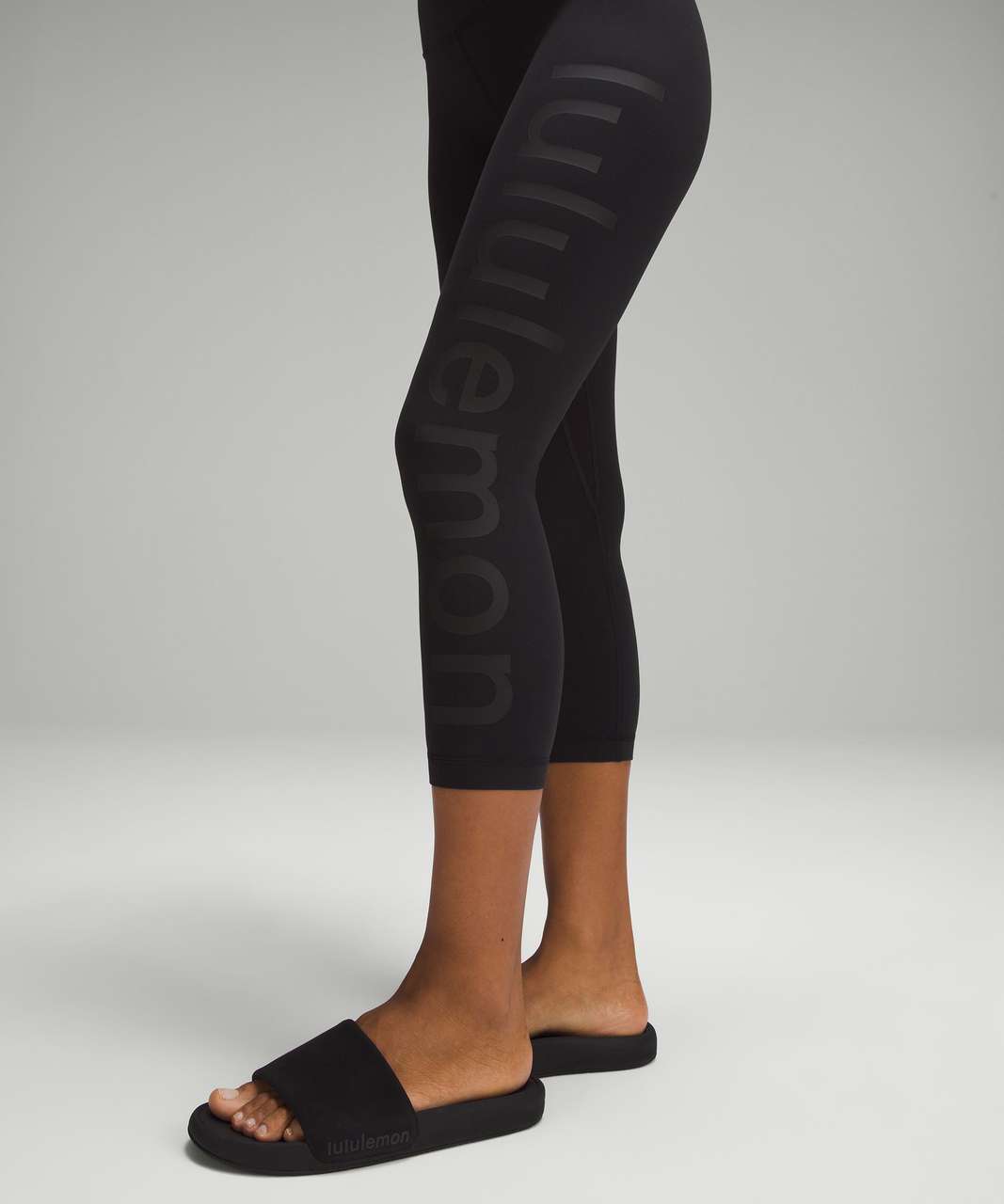 Lululemon Align High-Rise Crop 23 *Graphic - Black - lulu fanatics