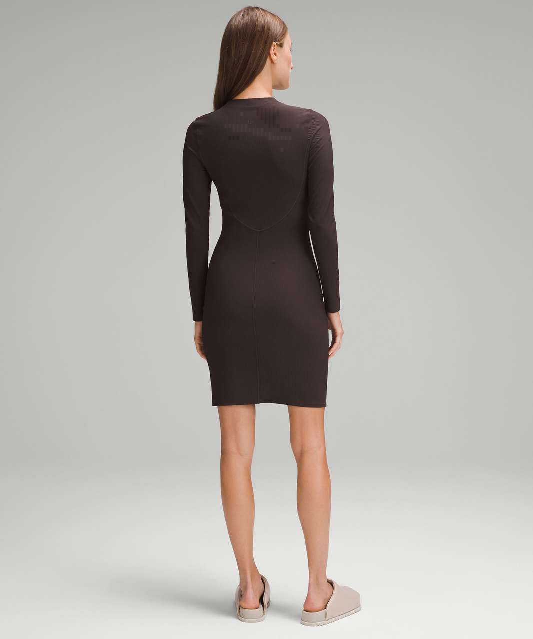 Lululemon Ribbed Modal-Cotton Dress - Spiced Bronze - lulu fanatics