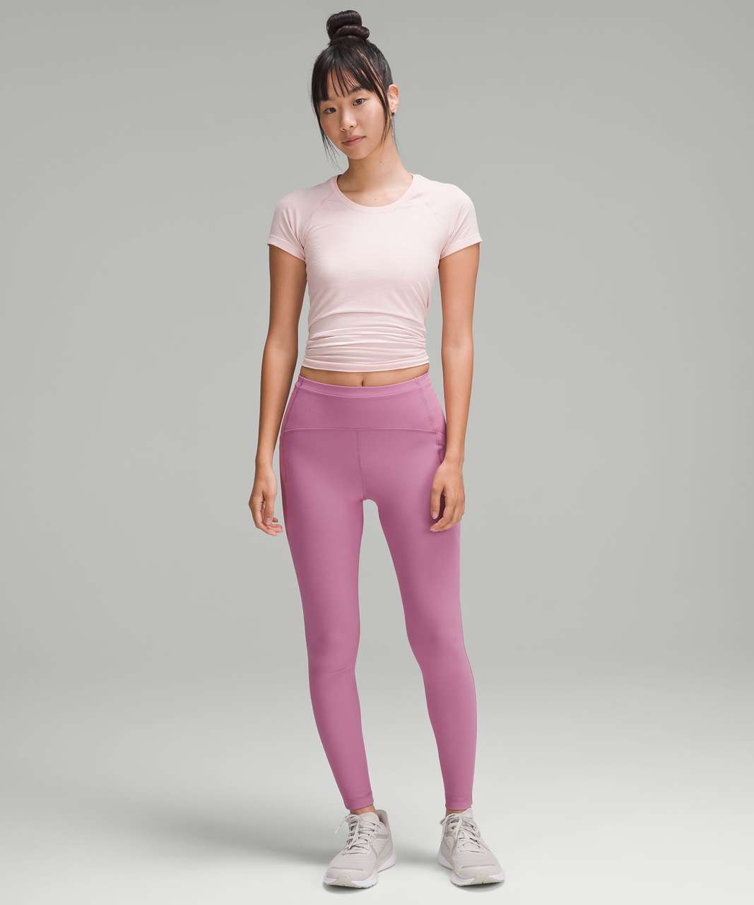 Buy Zelocity Mid Rise Quick Dry Leggings - Pink Lemonade at Rs.798