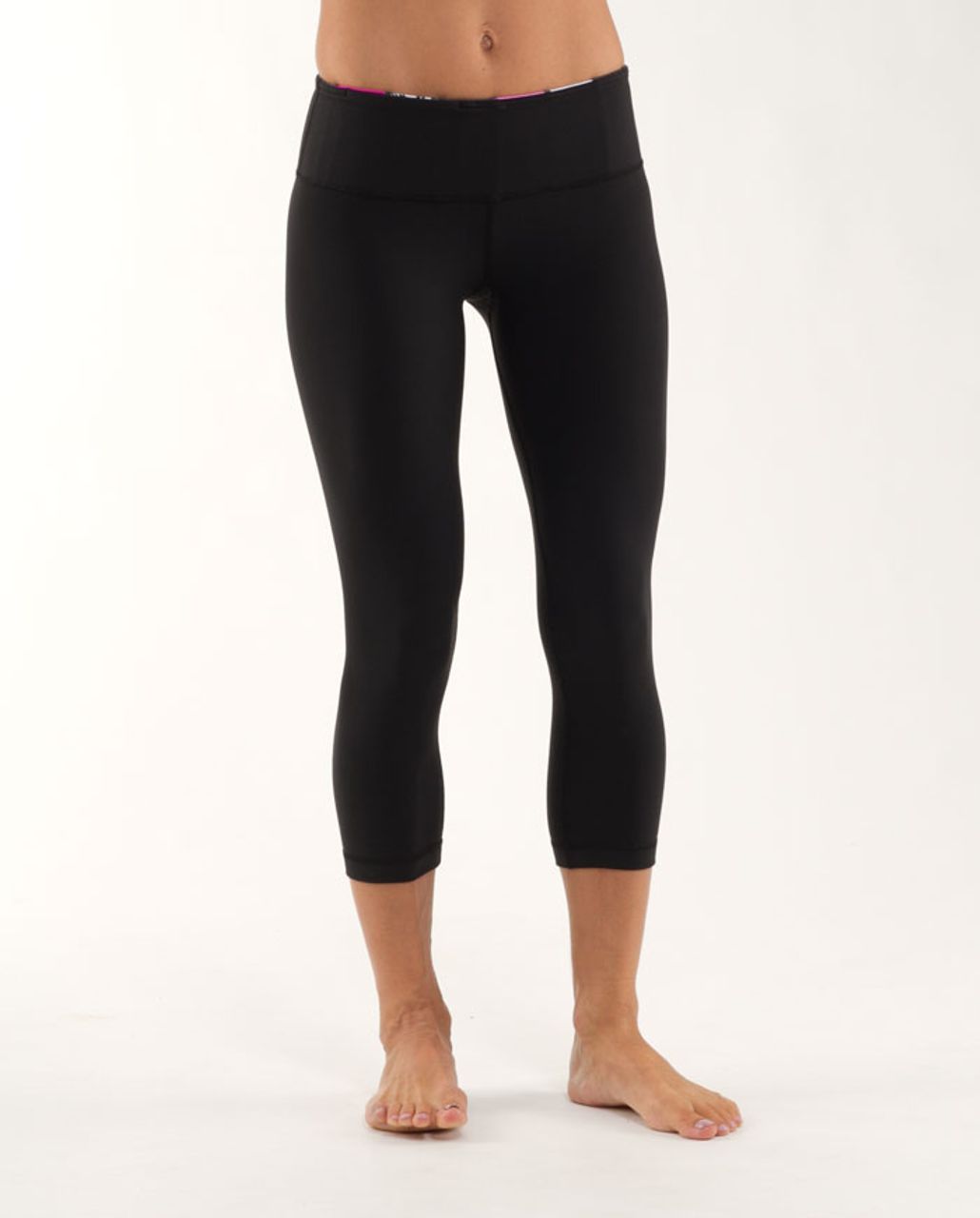 Lululemon Wunder Under Crop *Reversible - Black /  Quilting Winter 16