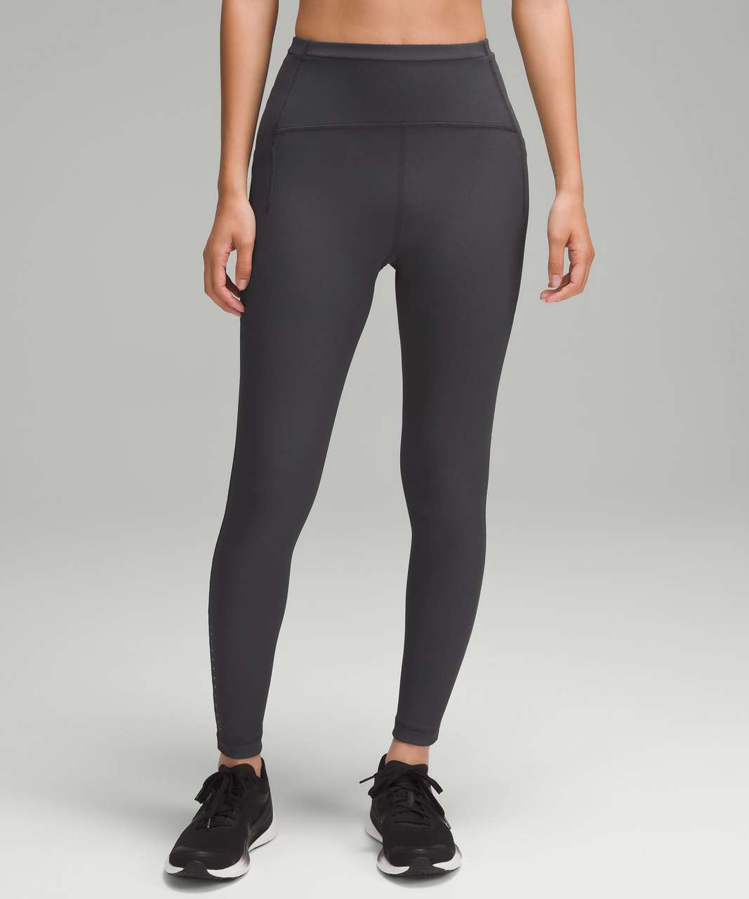 Lululemon Speed Wunder Tight *Asym Free Spirit Ice Grey Black