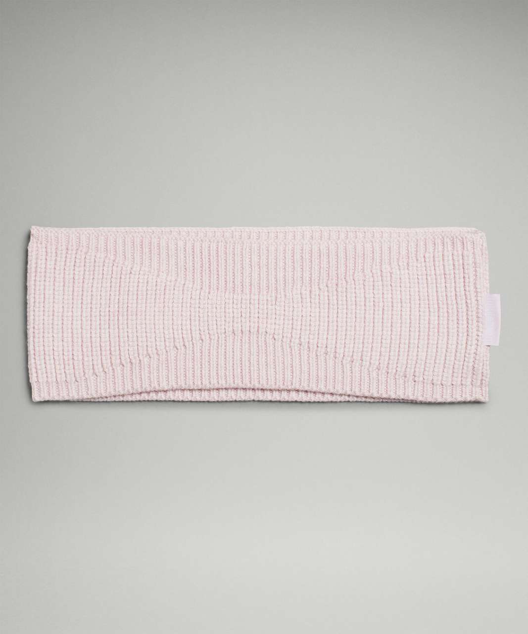 Lululemon Womens Ribbed Merino Wool-Blend Knit Ear Warmer - Heathered Meadowsweet Pink