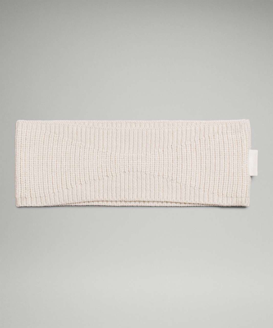 Lululemon Womens Ribbed Merino Wool-Blend Knit Ear Warmer - Heathered Natural Ivory