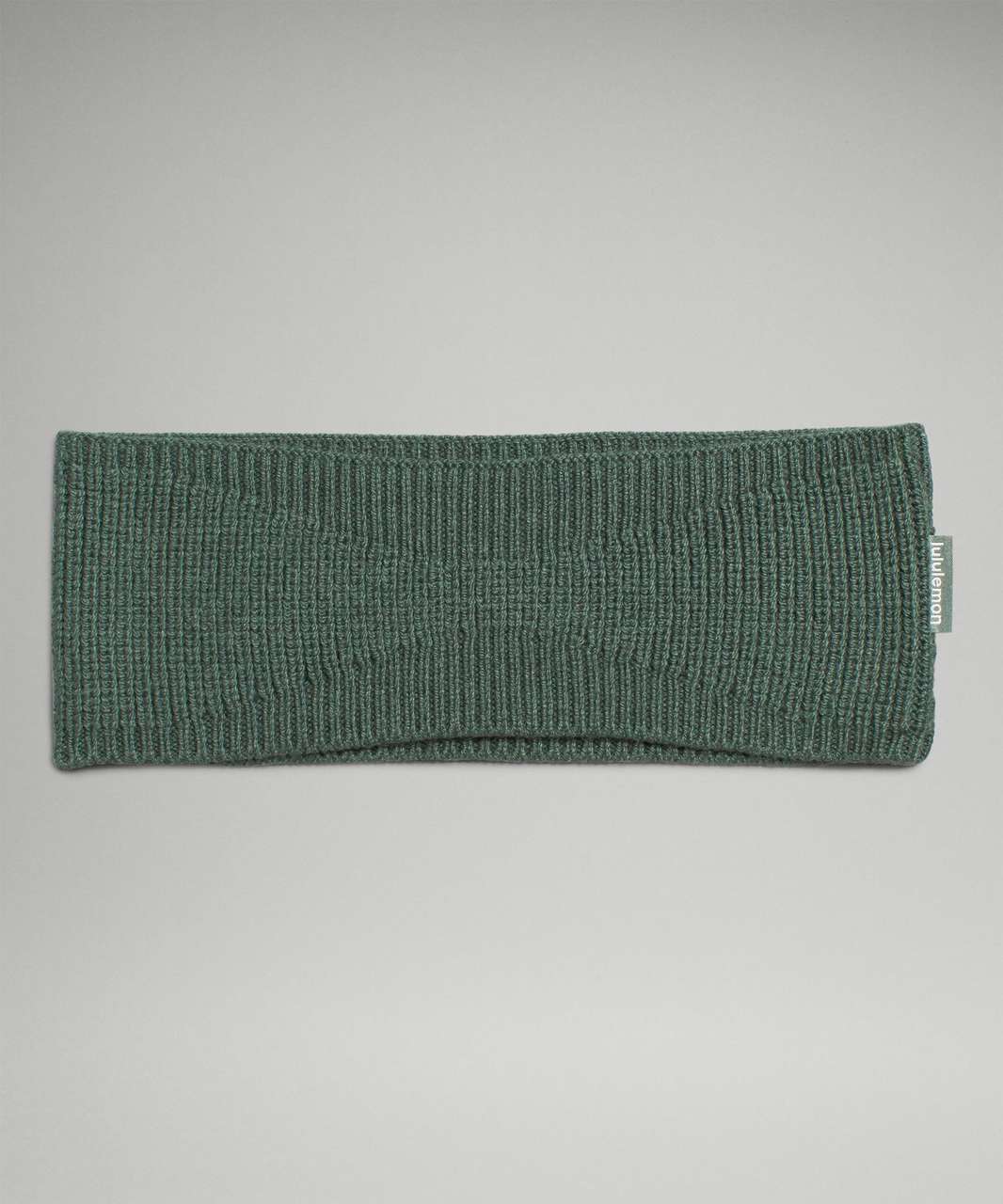 Lululemon Womens Ribbed Merino Wool-Blend Knit Ear Warmer - Heathered Dark Forest