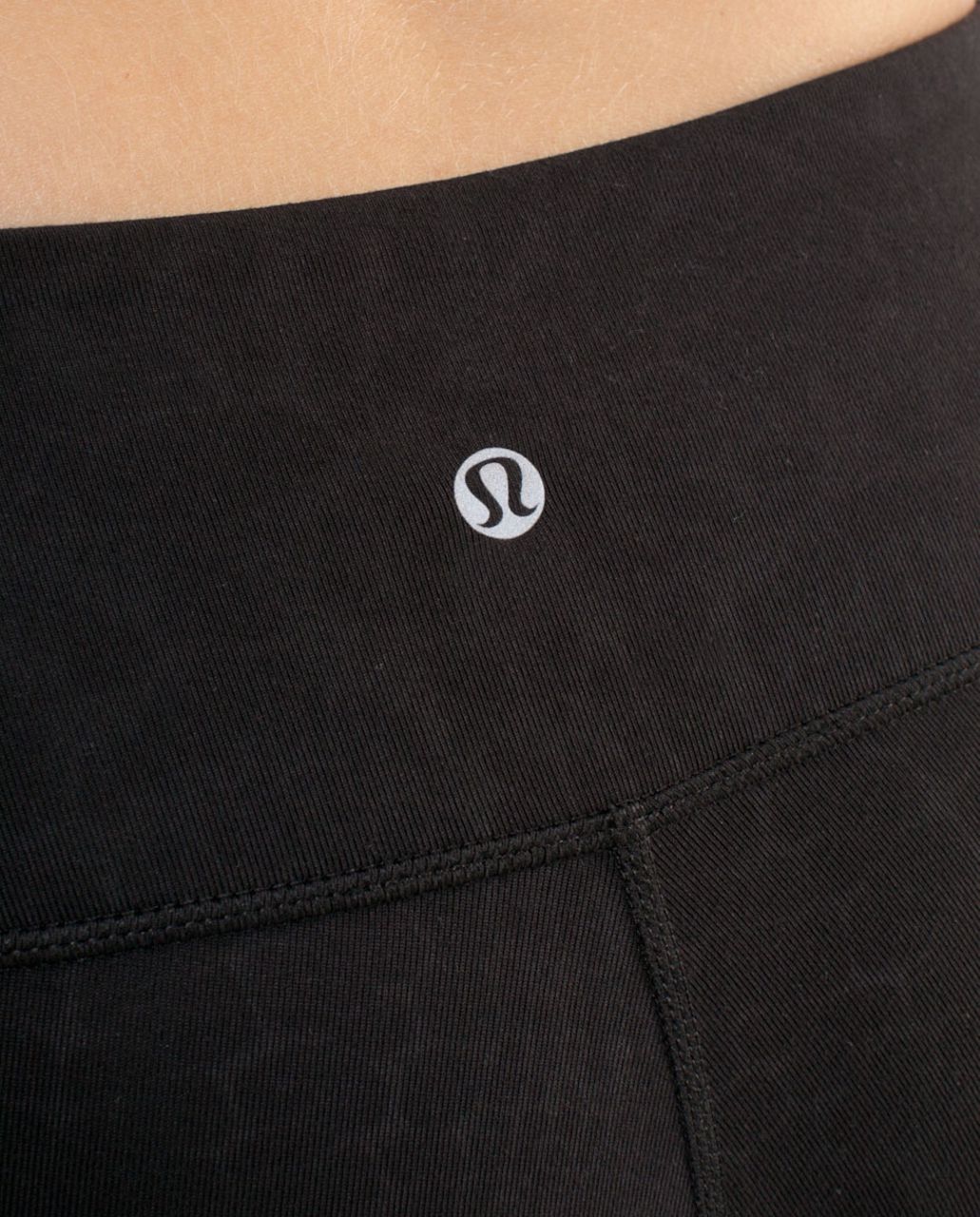 Lululemon Wunder Under Crop - Black Glacier Lace Embossed /  Black