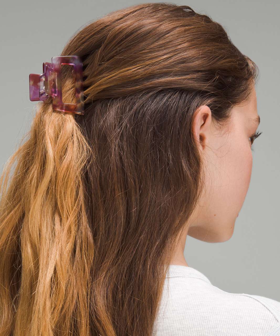 Lululemon Medium Claw Hair Clip - Date Brown / Vivid Plum / Finch Yellow