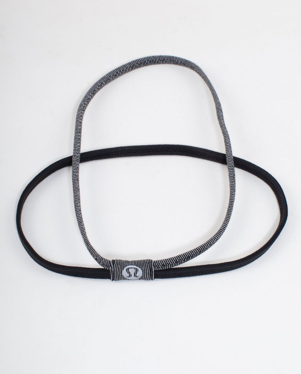 Lululemon DANCE! Headband - White Black Microstripe /  Black