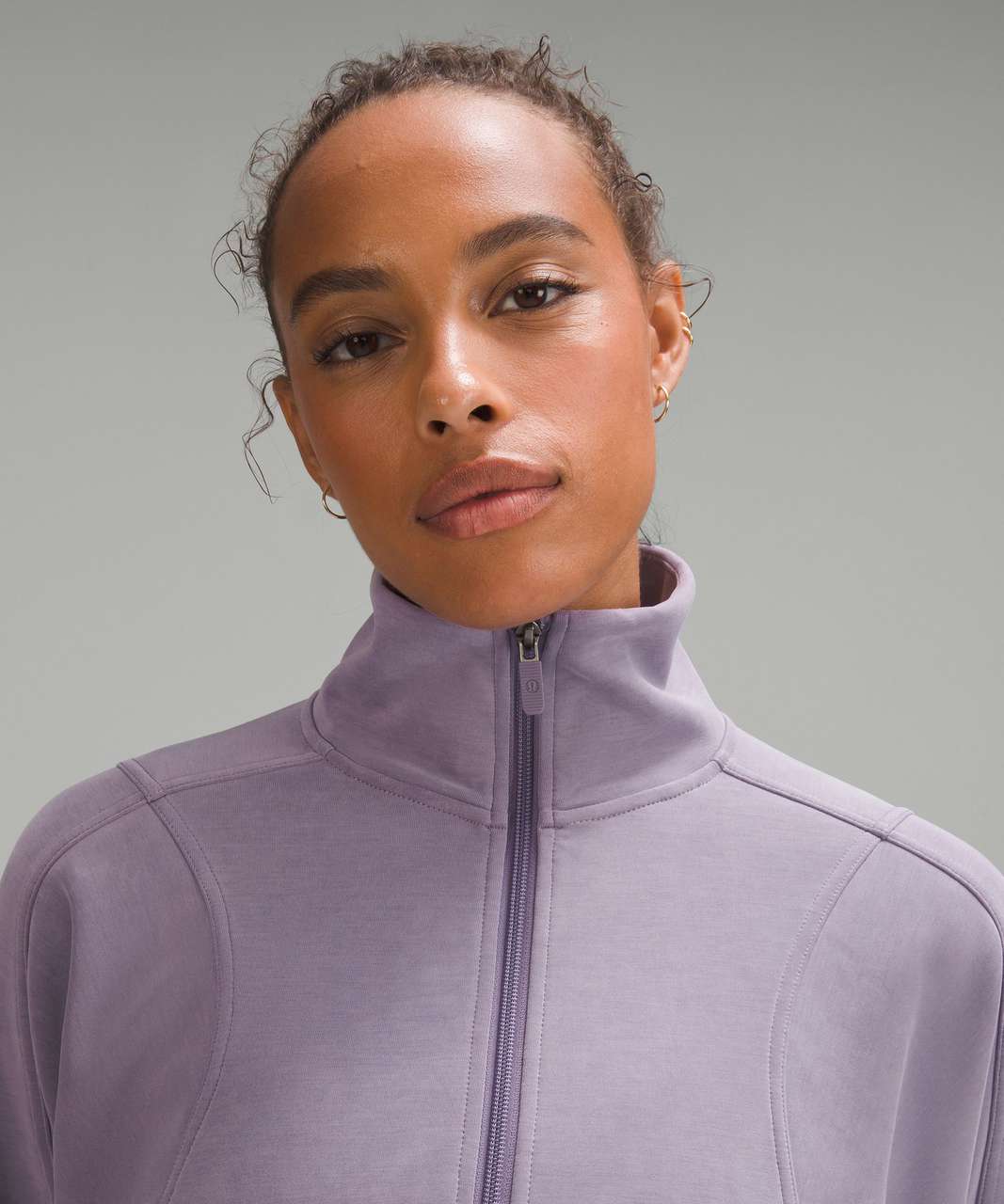 NWT Lululemon Brushed Softstreme Funnel-Neck Zip Up Smoked Spruce Size ：12