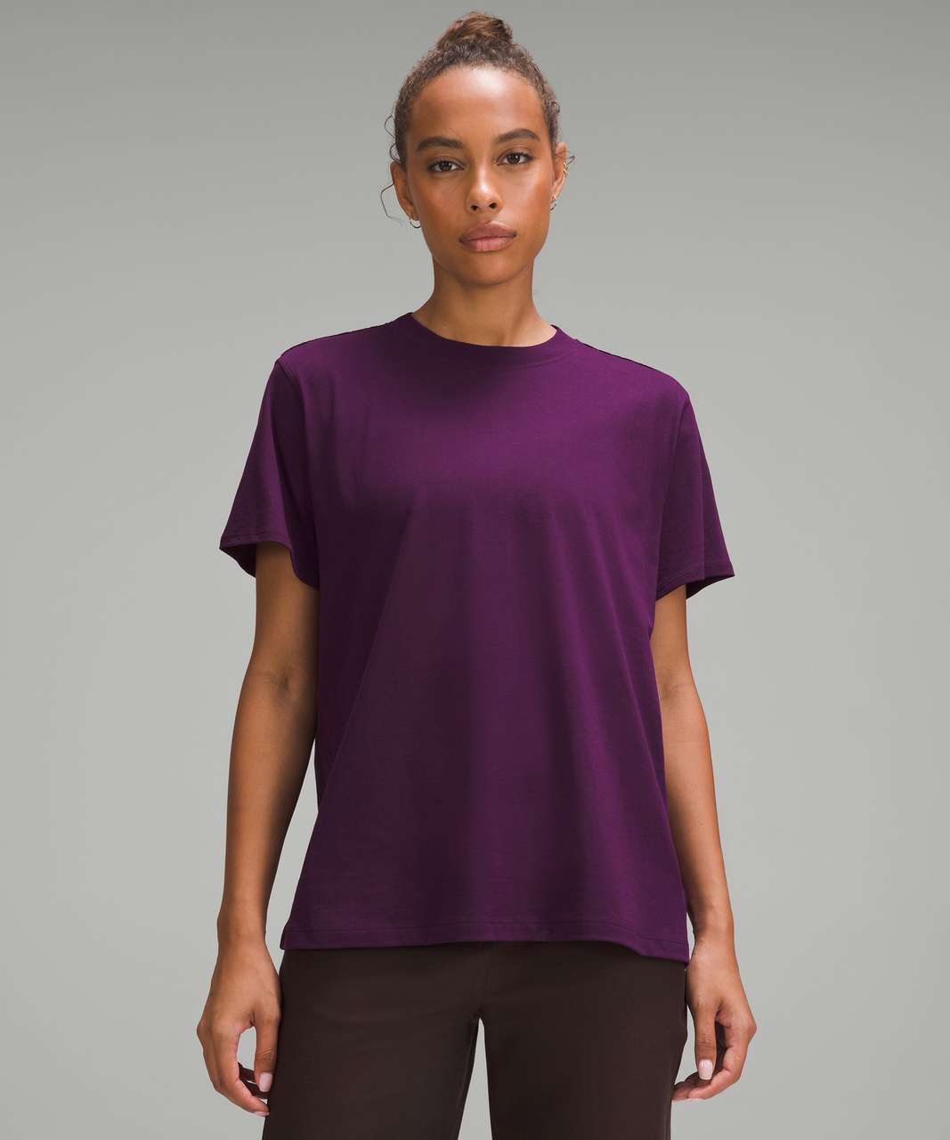 Lululemon All Yours Cropped T-Shirt - Magenta Purple - lulu fanatics