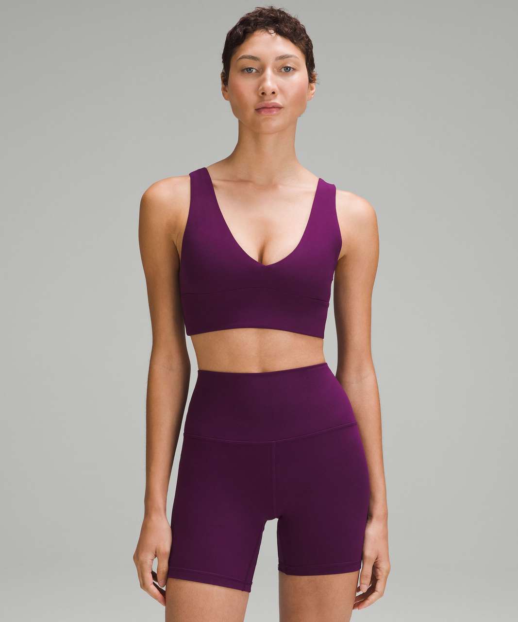 Lululemon Align V-Neck Bra *Light Support, A/B Cup - Dramatic Magenta -  lulu fanatics