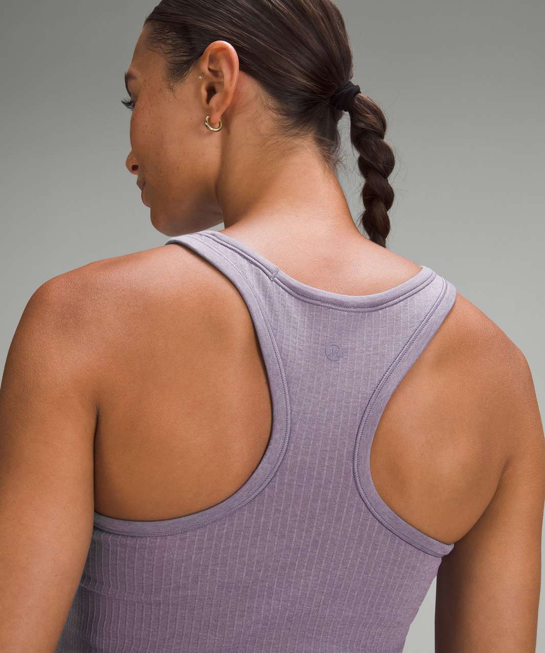 Lululemon Ebb to Street Cropped Racerback Tank Top - Purple Ash