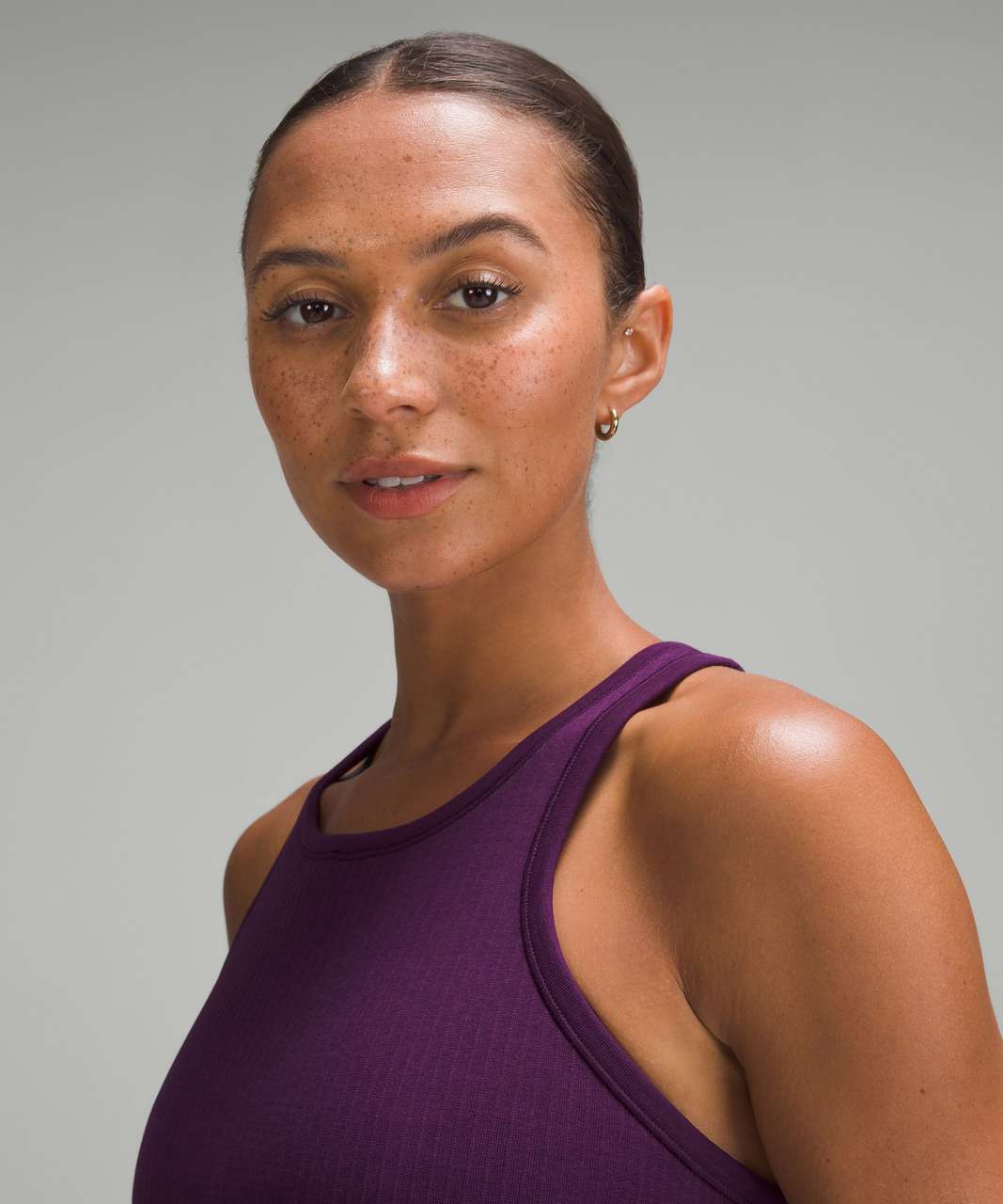 Lululemon Ebb to Street Cropped Racerback Tank Top - Dramatic Magenta