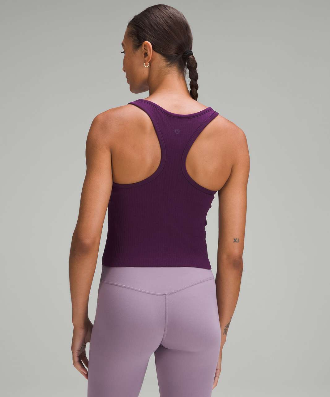 Lululemon Ebb to Street Cropped Racerback Tank Top - Dramatic Magenta