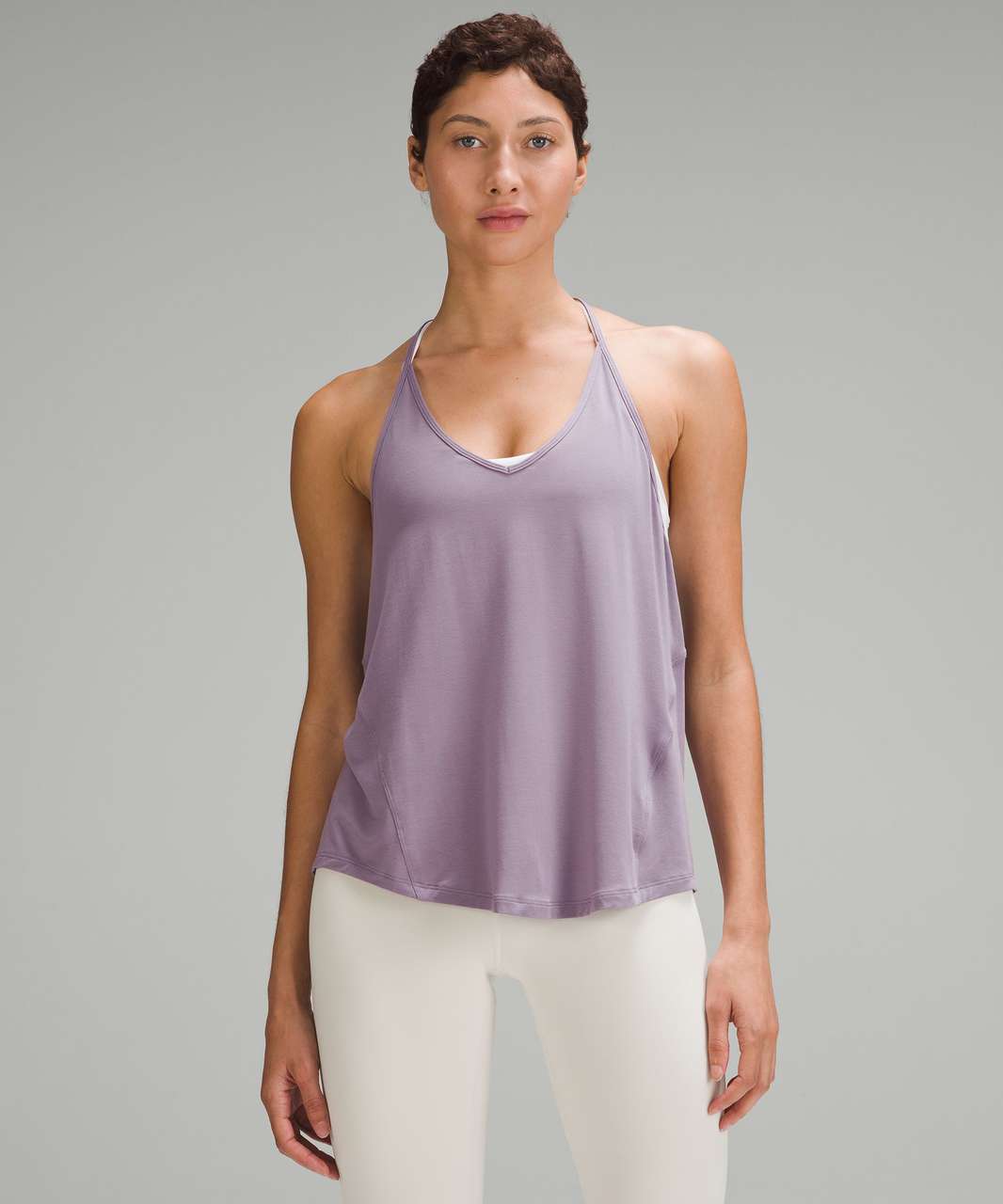 Lululemon Modal-Silk Yoga Tank Top - Purple Ash - lulu fanatics