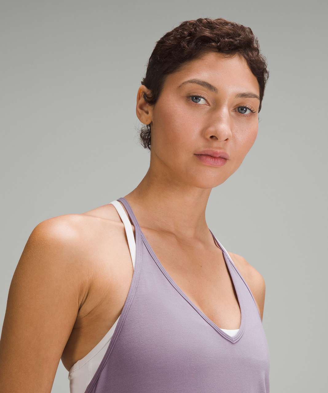 Lululemon Modal-Silk Yoga Tank Top - Utility Blue - lulu fanatics