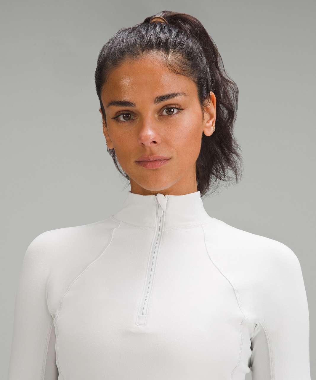 It's Rulu Run Cropped Half Zip *Ribbed, Vapor