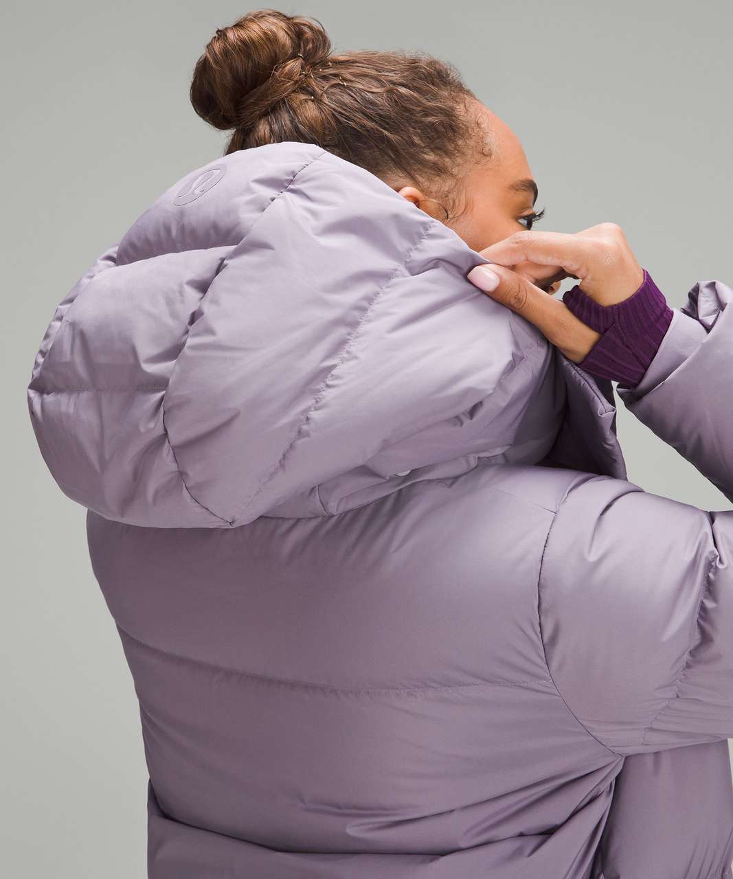 Lululemon Wunder Puff Long Jacket - Purple Ash