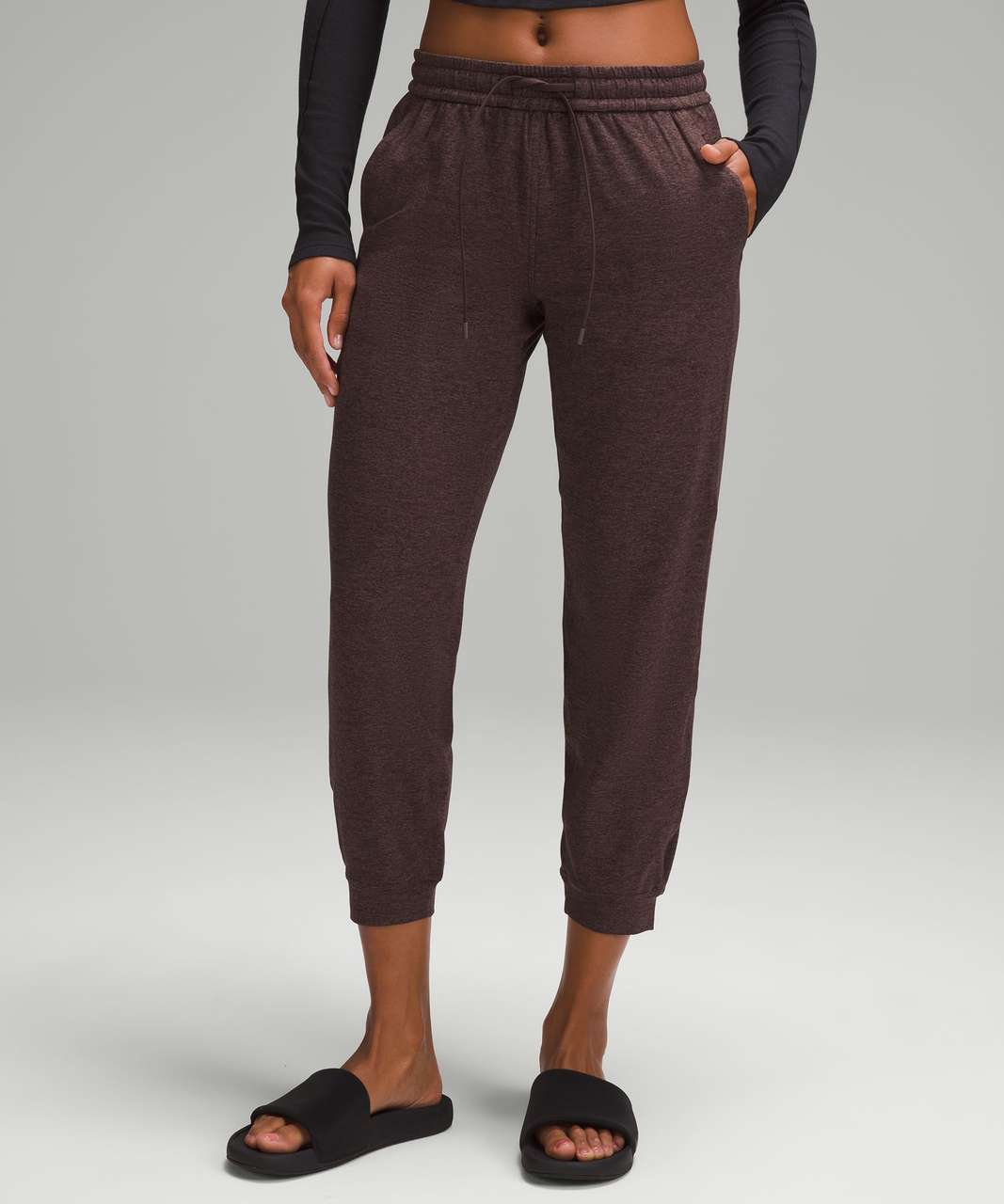 Lululemon Soft Jersey Classic-Fit Mid-Rise Jogger - Heathered Dark Espresso