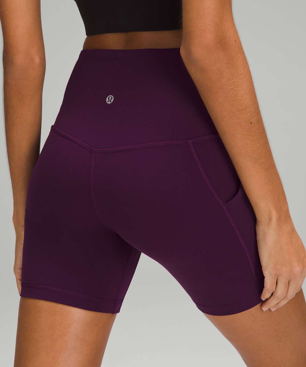 Lululemon Throwback Inspire High-Rise Crop 21 - Magenta Purple / Graphite  Grey - lulu fanatics