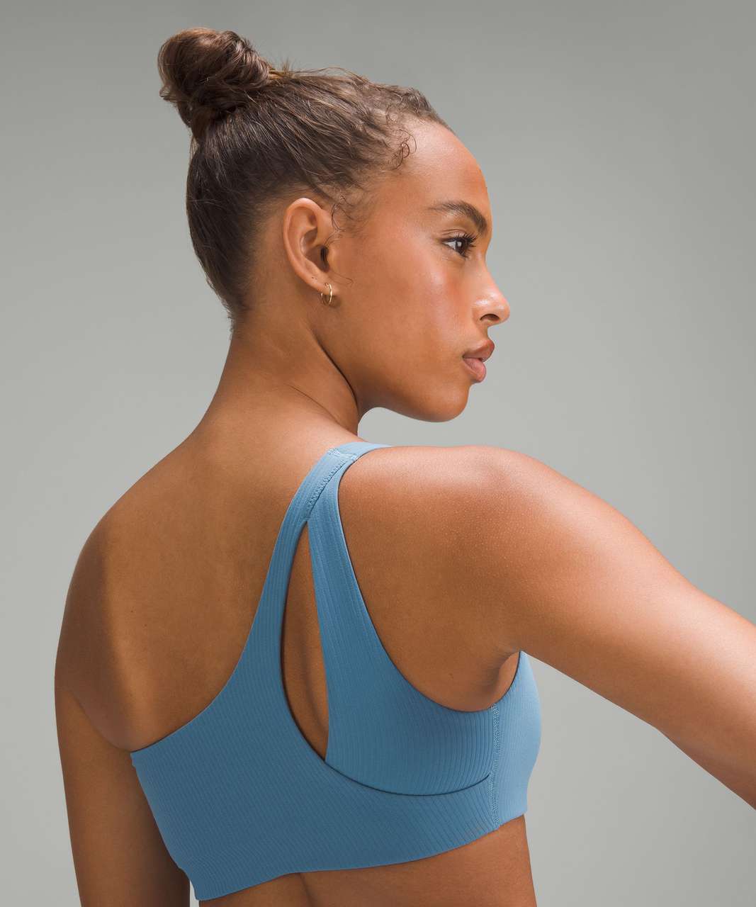 Lululemon Ribbed Nulu Asymmetrical Yoga Bra *Light Support, A/B Cup -  Elixir - lulu fanatics