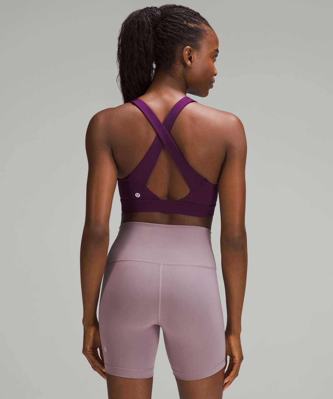 Lululemon Sports Bra 4 Purple Lavender Light Strides A/B Cup Performance  Gym Run