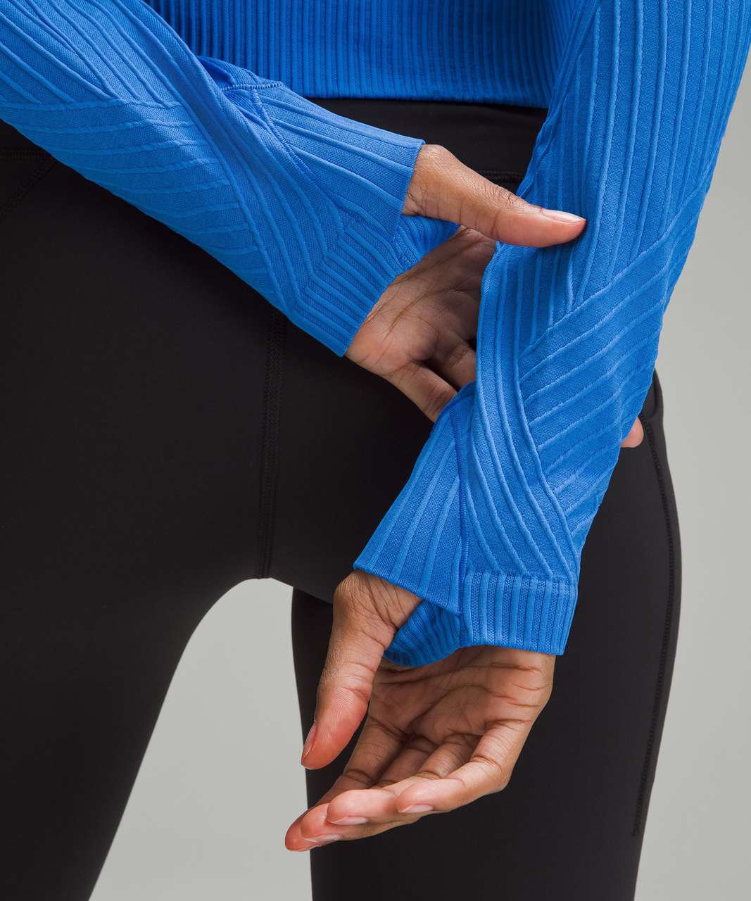 Lululemon Rest Less Cropped Half Zip - Aerial Current Pipe Dream Blue / Pipe  Dream Blue - lulu fanatics