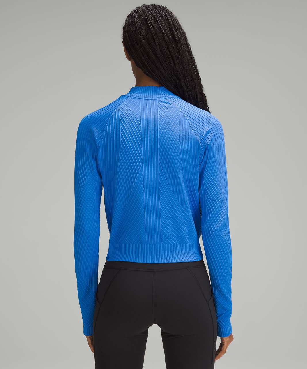 Lululemon Rest Less Cropped Half Zip - Aerial Current Pipe Dream